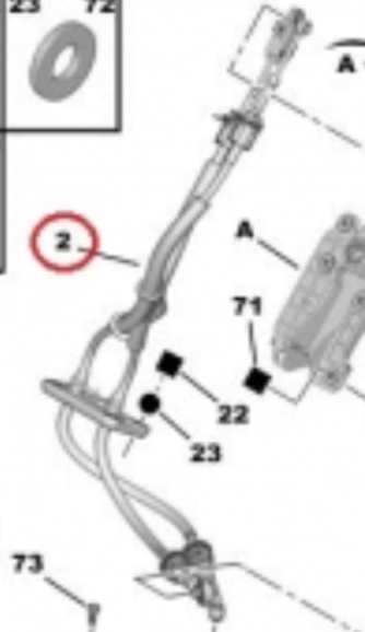 Комплект тросов переключения передач Fiat Ducato 2,2D 250 11-, Peugeot Boxer, Citroen Jumper 11- 2.2d