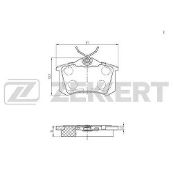 Колодки тормозные задние Renault Megane II, Fluence, Scenic II, Citroen c4, ds4, Berlingo, Peugeot Partner (арт. BS1127)