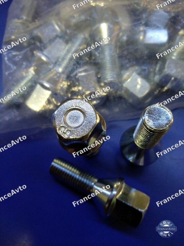 Болт колесный на литой диск m12x1.5x28х56,5 конус, цинк Логан Дастер (арт. 116-1018)