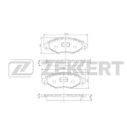 Колодки передние 206 Zekkert (арт. BS1034)