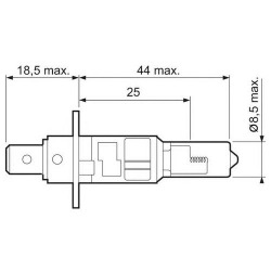Лампа H1 12v 55w галогенная (арт. 032003)