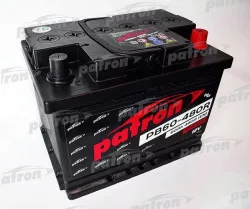 PB60-480R_Аккумулятор Логан, Сандеро, Дастер, Ниссан g15 PATRON POWER 12V 60AH 480A ETN 0(R+) 242x175x190mm 14.6kg