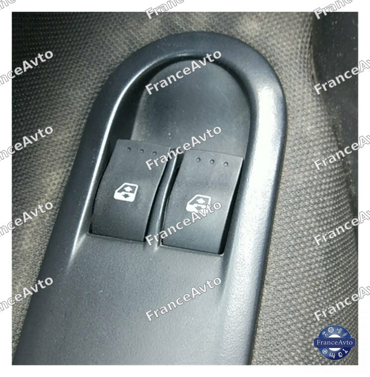 Кнопка стеклоподъемника слева Трафик, Меган 2, Мастер: Виваро, Renault Megane, Trafic 01- (двойная) (арт. 8200315034.1)