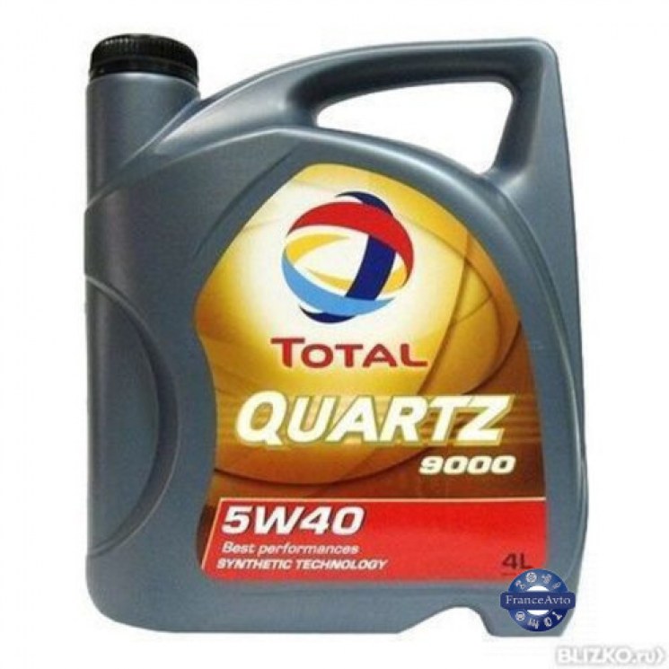 Масло моторное синтетика total quartz 9000 5w-40 (4l)