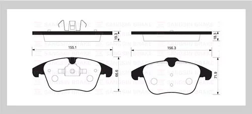 колодки тормозные передние Citroen c5, ds4, Peugeot 407, 508, 5008 (арт. BS-1128)
