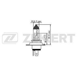 Лампа h4 12v 55w longlife Zekkert (арт. LP1020)