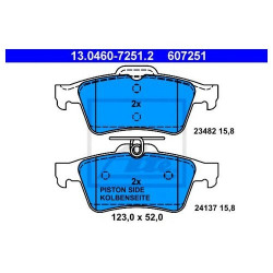 Колодки тормозные, задние Renault Laguna I, Laguna I (арт. 13046072512)