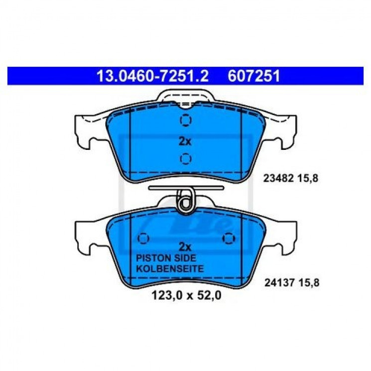 Колодки тормозные, задние Renault Laguna II, Laguna II (арт. 13046072512)