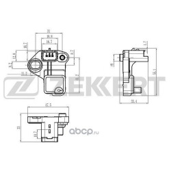 Датчик положения коленвала Citroen c2, c3, c4, c5, Berlingo, Jumpy, Peugeot 107, 206, 207, 307, 308, 407, Expert, Partner (арт. SE4107)