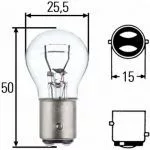 габаритная лампочка 12v-21 5w ll Peugeot 308 2-х котактн (арт. lp-1100)