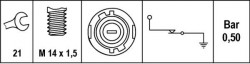 Датчик давления масла Renault Logan, Sandero, Duster, Megane II, Scenic II, Laguna I, Trafic II, Master I, Kangoo, Opel Vivaro a, Nissan Primastar (арт. 12636)
