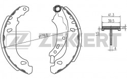 Колодки задние тормозные Renault Clio I, Sandero I, Logan I, symbol I без abs (арт. BK-4470)