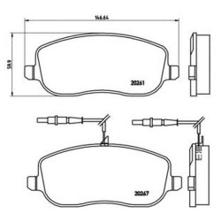 Колодки тормозные, передние Citroen c8, Jumpy, Peugeot 807, Expert (арт. P23090)
