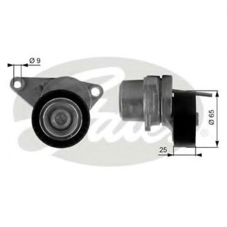Ролик натяжитель приводного ремня c2 c3 c4 1007 207 307 1,4 16v (арт. T38313)