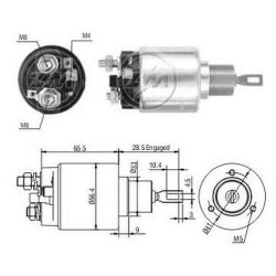 Бендикс стартера Renault Clio I, Logan, Sandero, Megane I, Megane I, Scenic I, Laguna I, Kangoo, Lada Largus 1,6 16 V (арт. ZN1674)