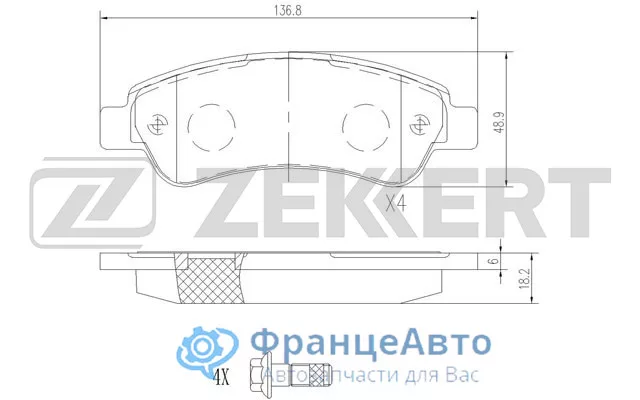Колодки тормозные задние Citroen Jumper, Peugeot Boxer, Fiat Ducato 2.2L