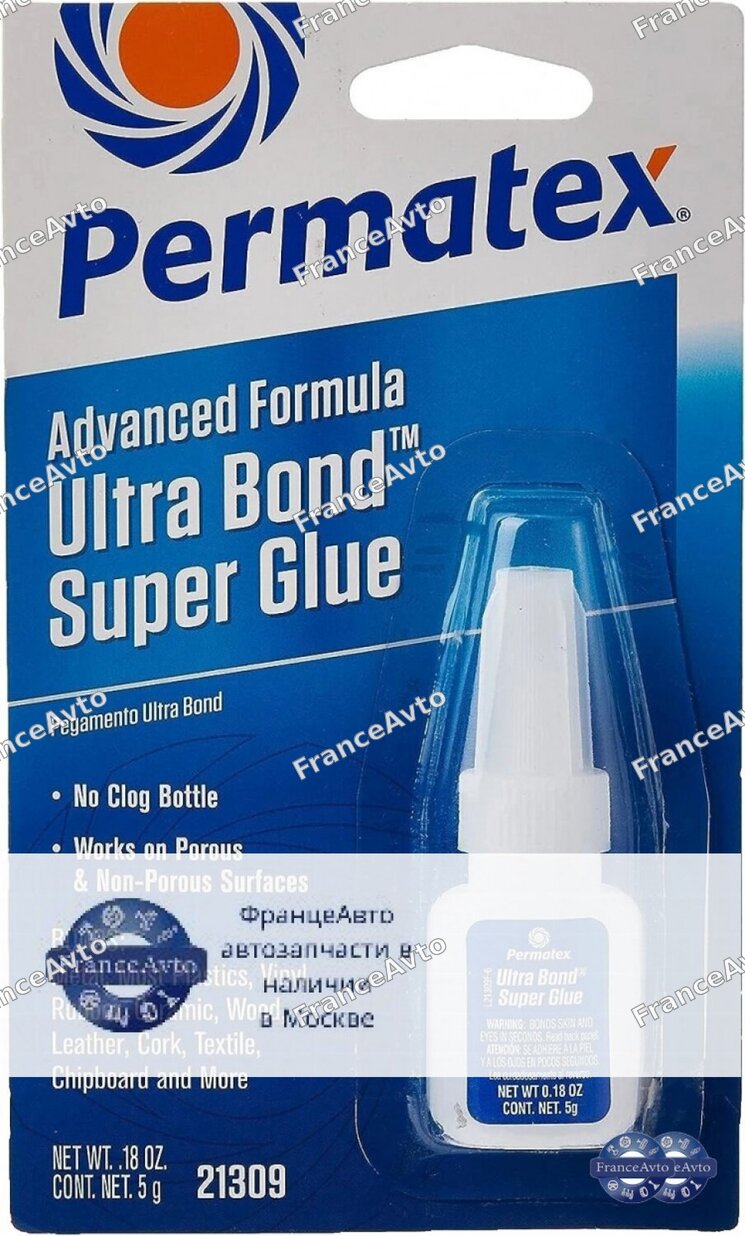 Суперклей ультра бонд permatex ultra bond super glue, 5мл (арт. 21309)